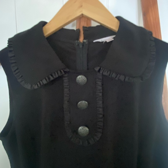 Nanette Lepore Black Midi Dress with Button Detail - Picture 2 of 9